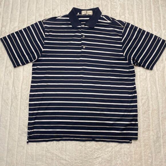 SALE  Fairway & Greene Navy Blue Golf Short Sleeve Polo Men's Size Large - Picture 1 of 11